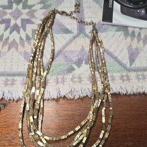 Gold Beaded Necklace with Timeless Design